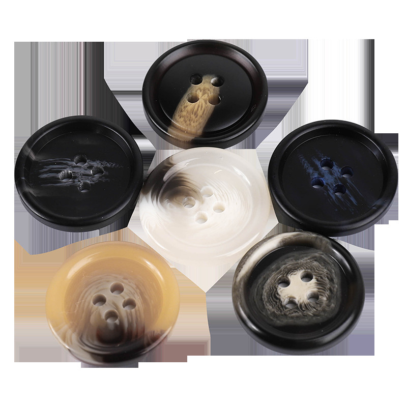 Jauni 20gab Sveķi 4 caurumi Pogas Šūšanas piederumi Izmērs Komplekts apģērbam Dekoratīvās plastmasas pogas Roku darbs DIY