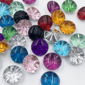 Jaunas 50 GAB caurspīdīgas plastmasas pogas, puslode, 13 mm, šūšanas amatniecība PT377