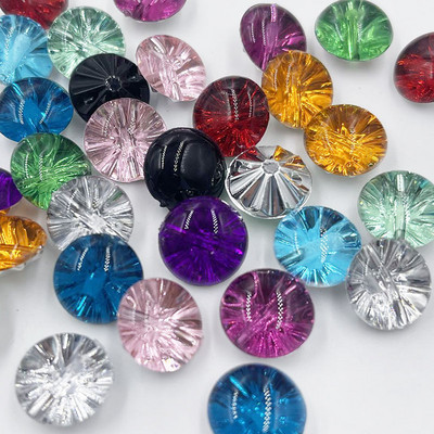 Jaunas 50 GAB caurspīdīgas plastmasas pogas, puslode, 13 mm, šūšanas amatniecība PT377