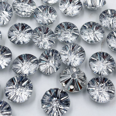 Jaunas 50 GAB caurspīdīgas plastmasas pogas, puslode, 13 mm, šūšanas amatniecība PT377