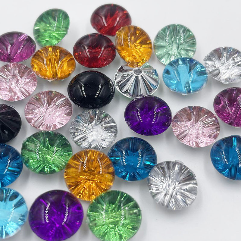 Jaunas 50 GAB caurspīdīgas plastmasas pogas, puslode, 13 mm, šūšanas amatniecība PT377