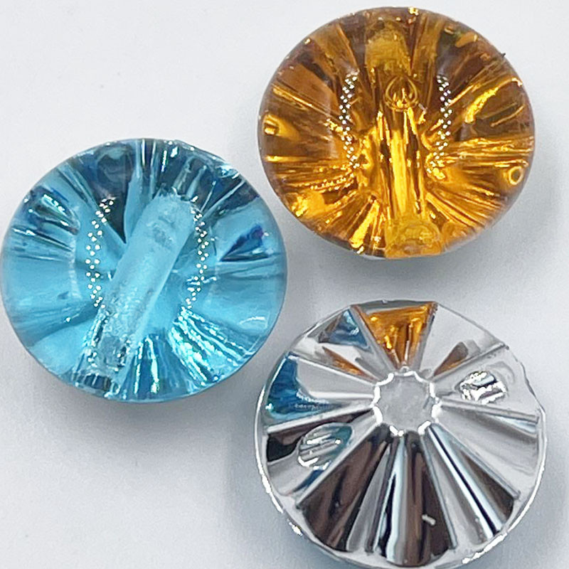 Jaunas 50 GAB caurspīdīgas plastmasas pogas, puslode, 13 mm, šūšanas amatniecība PT377