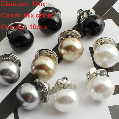 10 tk Nööbid Naiste särk Pross Nööbid Turvapärl Rhinestone Pross Nööbid DIY Riietus Kleit Mantel Kampsun Särgi Dekoratsioon