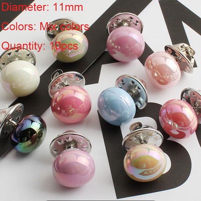 10 tk Nööbid Naiste särk Pross Nööbid Turvapärl Rhinestone Pross Nööbid DIY Riietus Kleit Mantel Kampsun Särgi Dekoratsioon