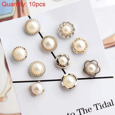 10 tk Nööbid Naiste särk Pross Nööbid Turvapärl Rhinestone Pross Nööbid DIY Riietus Kleit Mantel Kampsun Särgi Dekoratsioon