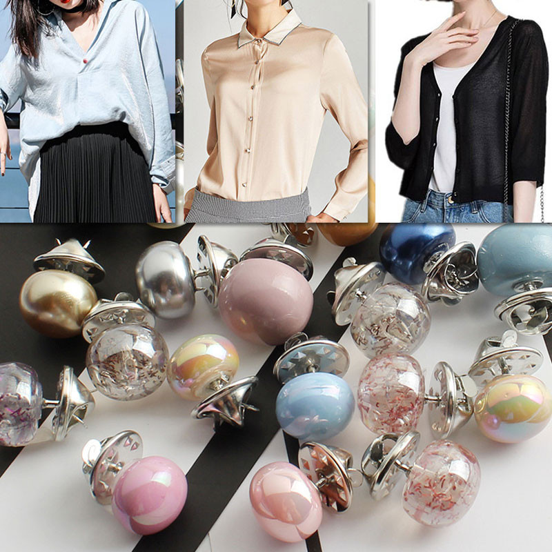 10 tk Nööbid Naiste särk Pross Nööbid Turvapärl Rhinestone Pross Nööbid DIY Riietus Kleit Mantel Kampsun Särgi Dekoratsioon