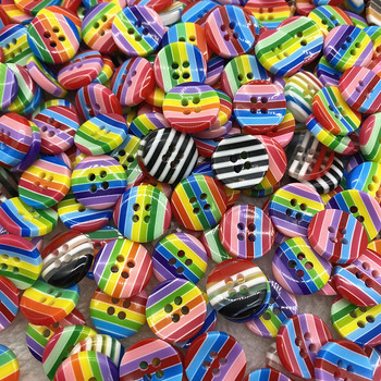Нови 15 бр. 12 мм многоцветни копчета от смола с четири дупки Направи си сам скрапбукинг за сватбен декор Шевни аксесоари