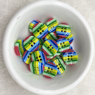 Jauni 15 gab 12 mm daudzkrāsu sveķu četru caurumu pogas, DIY scrapbooking kāzu dekoriem, šūšanas piederumi