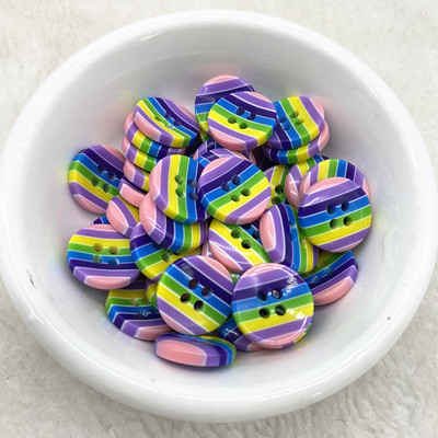 Jauni 15 gab 12 mm daudzkrāsu sveķu četru caurumu pogas, DIY scrapbooking kāzu dekoriem, šūšanas piederumi