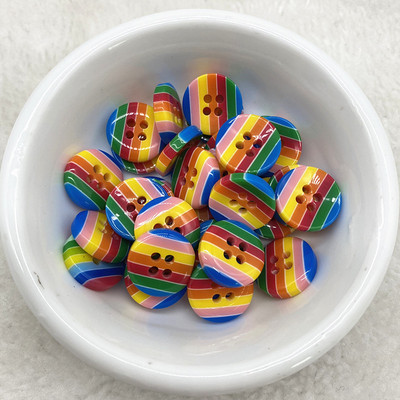 Jauni 15 gab 12 mm daudzkrāsu sveķu četru caurumu pogas, DIY scrapbooking kāzu dekoriem, šūšanas piederumi