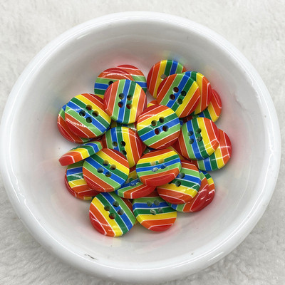 Jauni 15 gab 12 mm daudzkrāsu sveķu četru caurumu pogas, DIY scrapbooking kāzu dekoriem, šūšanas piederumi