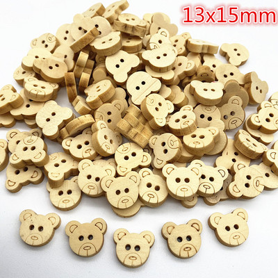 30 gab. Koka piecstaru zvaigžņu mīlestības poga DIY, rokām darināts albums kāzu dekorēšanai, šūšanas piederumi