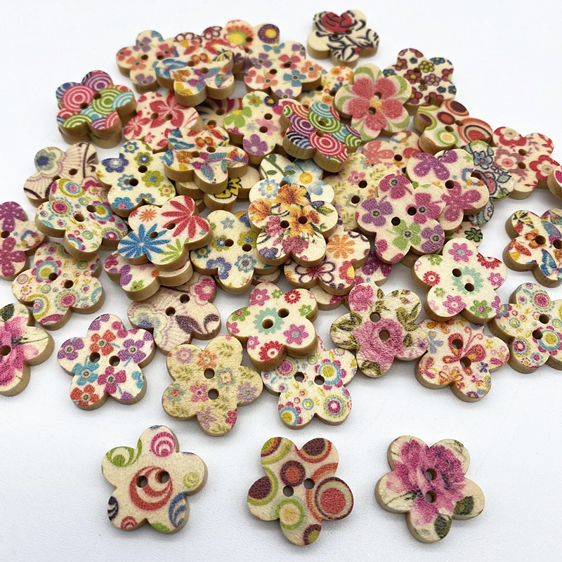 30 gab. Koka piecstaru zvaigžņu mīlestības poga DIY, rokām darināts albums kāzu dekorēšanai, šūšanas piederumi