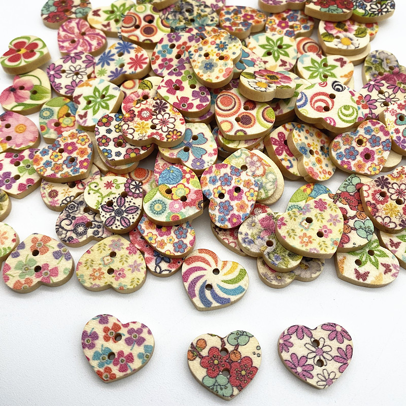 30 gab. Koka piecstaru zvaigžņu mīlestības poga DIY, rokām darināts albums kāzu dekorēšanai, šūšanas piederumi