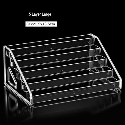 7 līmeņu caurspīdīga akrila acu ēnu paletes grima organizators smaržu nagu laka lūpu krāsa tualetes turētāja acu ēnu displeja statīvs