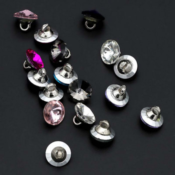 10 бр./лот 10 мм черно копче Червен диамант Малко метално копче Дамска мода Изискана риза Пола Декоративни копчета C355