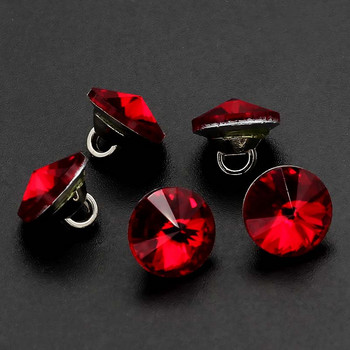 10 τμχ/παρτίδα 10mm Μαύρο κουμπί Κόκκινο Διαμάντι Μικρό Μεταλλικό Κουμπί Γυναικεία Μόδα Έξοχο Πουκάμισο Διακοσμητικά Κουμπιά C355