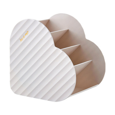 Θήκη για πινέλα μακιγιάζ σε σχήμα καρδιάς Φορητή συσκευή επιτραπέζιου μακιγιάζ Κουτί αποθήκευσης καλλυντικών Εργαλεία μακιγιάζ Δοχείο κοσμημάτων