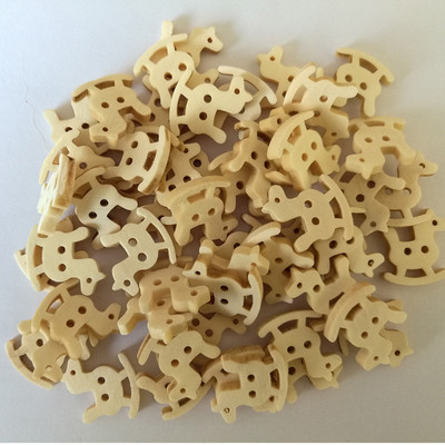 100GAB Dabiska krāsa Jauka karikatūra koka poga bērniem Šūšanas pogas Apģērbi Aksesuāri Koka amatniecība Dekorācijas DIY