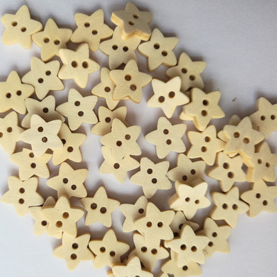 100GAB Dabiska krāsa Jauka karikatūra koka poga bērniem Šūšanas pogas Apģērbi Aksesuāri Koka amatniecība Dekorācijas DIY