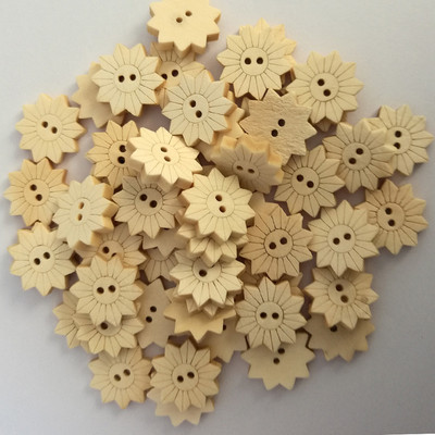 100GAB Dabiska krāsa Jauka karikatūra koka poga bērniem Šūšanas pogas Apģērbi Aksesuāri Koka amatniecība Dekorācijas DIY