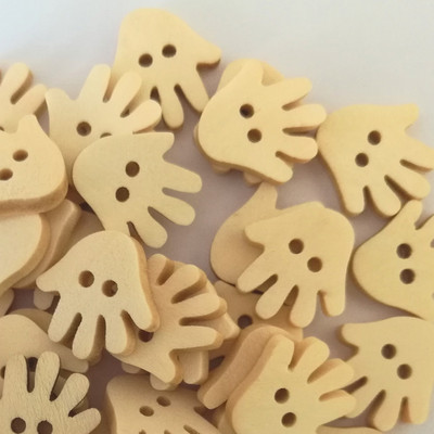 100GAB Dabiska krāsa Jauka karikatūra koka poga bērniem Šūšanas pogas Apģērbi Aksesuāri Koka amatniecība Dekorācijas DIY