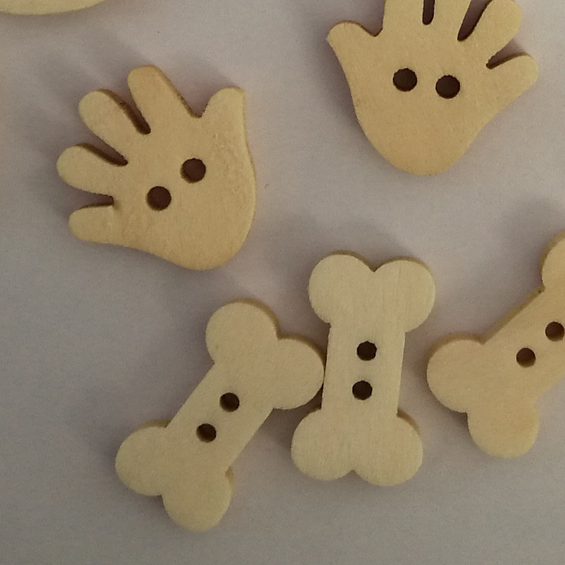 100GAB Dabiska krāsa Jauka karikatūra koka poga bērniem Šūšanas pogas Apģērbi Aksesuāri Koka amatniecība Dekorācijas DIY