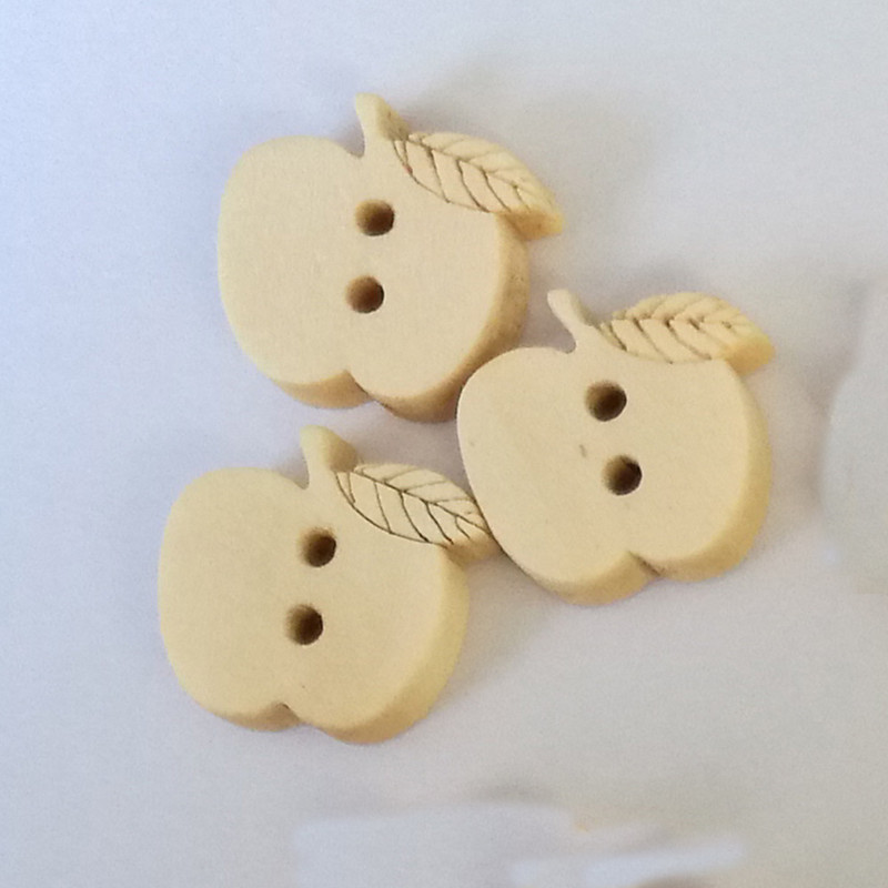 100GAB Dabiska krāsa Jauka karikatūra koka poga bērniem Šūšanas pogas Apģērbi Aksesuāri Koka amatniecība Dekorācijas DIY