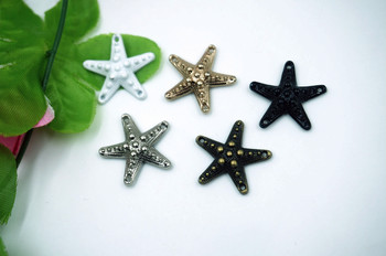 12 χιλιοστά ανάγλυφο Starfish Star βραχιόλι ένδυμα Πριτσίνια Καπάκι καρφίτσα ζώνη Δερμάτινη τσάντα χειροτεχνίας Καπέλο παπούτσι Τζιν Αξεσουάρ πορτοφόλι τσόκερ