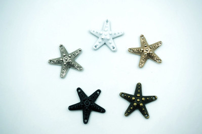12mm Embossed Starfish Star Bracelet Garment Rivets Cap Stud Belt Leather Craft Bag Hat Shoe Jeans Chocker Wallet Accessories