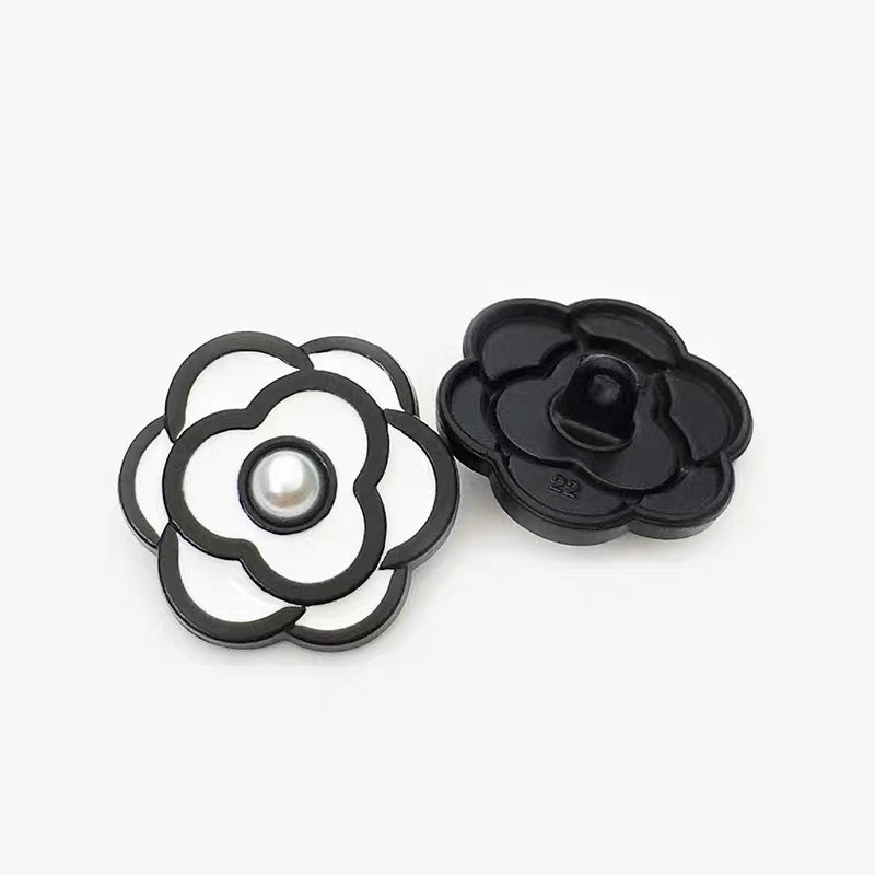 10gab 18/23mm vintage metāla pogas sieviešu apģērbu šūšanai Aksesuāri Mētelis Jaka Krekls Dekoratīvās pērļu ziedu pogas