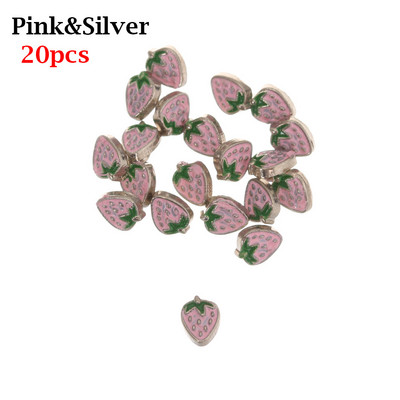 20 τμχ Μίνι κούκλα με κουμπιά DIY Ρούχα κούκλας 5 χιλιοστών Μεταλλική πόρπη φράουλα με σχέδιο Διακόσμηση πόρπες για 1/6 κούκλα Χειροποίητη διακόσμηση ραπτικής