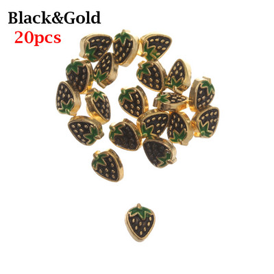 20 τμχ Μίνι κούκλα με κουμπιά DIY Ρούχα κούκλας 5 χιλιοστών Μεταλλική πόρπη φράουλα με σχέδιο Διακόσμηση πόρπες για 1/6 κούκλα Χειροποίητη διακόσμηση ραπτικής