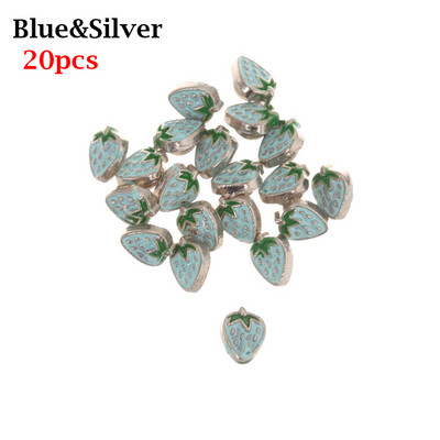 20 τμχ Μίνι κούκλα με κουμπιά DIY Ρούχα κούκλας 5 χιλιοστών Μεταλλική πόρπη φράουλα με σχέδιο Διακόσμηση πόρπες για 1/6 κούκλα Χειροποίητη διακόσμηση ραπτικής