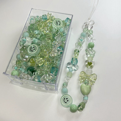 10/30g 8 στυλ ακρυλικές χάντρες Smile Heart Bow Flower Loose Beads For DIY χειροποίητο βραχιόλι με αλυσίδα τηλεφώνου Αξεσουάρ κατασκευής κοσμημάτων
