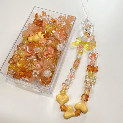 10/30g 8 στυλ ακρυλικές χάντρες Smile Heart Bow Flower Loose Beads For DIY χειροποίητο βραχιόλι με αλυσίδα τηλεφώνου Αξεσουάρ κατασκευής κοσμημάτων