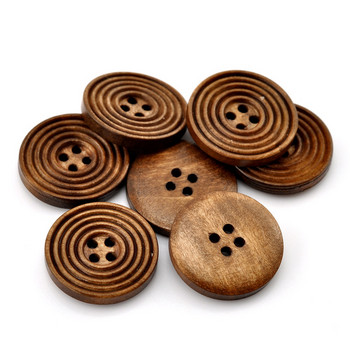 50 БР. Направи си сам дървени копчета Аксесоари за шиене Детско облекло Ризи за ръкоделие Декоративни копчета Ръчно изработени занаяти Детско облекло