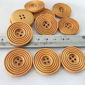 50 БР. Направи си сам дървени копчета Аксесоари за шиене Детско облекло Ризи за ръкоделие Декоративни копчета Ръчно изработени занаяти Детско облекло
