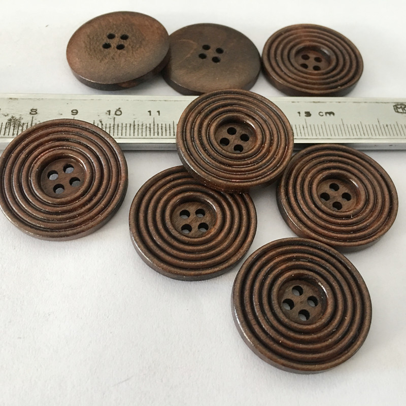 50 GAB DIY koka pogas Šūšanas piederumi Bērnu apģērbi Rokdarbi Krekli Dekoratīvie pogas Roku darbs Amatniecība Bērnu Apģērbs