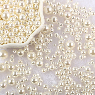 10 g bez cauruma pērļu imitācijas krelles, nejauši sajauktas 3–10 mm apaļas ABS pērlītes rokdarbiem DIY amatniecībai rotaslietu izgatavošanas dekors E0614