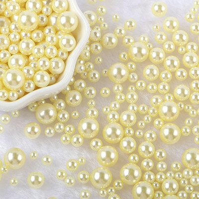 10 g bez cauruma pērļu imitācijas krelles, nejauši sajauktas 3–10 mm apaļas ABS pērlītes rokdarbiem DIY amatniecībai rotaslietu izgatavošanas dekors E0614