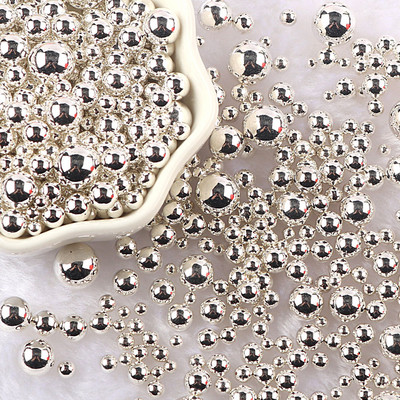 10 g bez cauruma pērļu imitācijas krelles, nejauši sajauktas 3–10 mm apaļas ABS pērlītes rokdarbiem DIY amatniecībai rotaslietu izgatavošanas dekors E0614