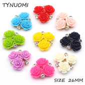 10ΤΜ/Παρτίδα 26mm Ροζ στρας Μεταλλικό Flatback Κουμπί Ραπτικής για Ρούχα Γάμου Diy Manualidades Hair Accessories Διακοσμητικά