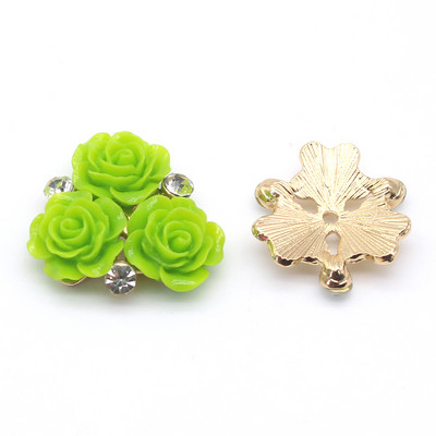 10ΤΜ/Παρτίδα 26mm Ροζ στρας Μεταλλικό Flatback Κουμπί Ραπτικής για Ρούχα Γάμου Diy Manualidades Hair Accessories Διακοσμητικά