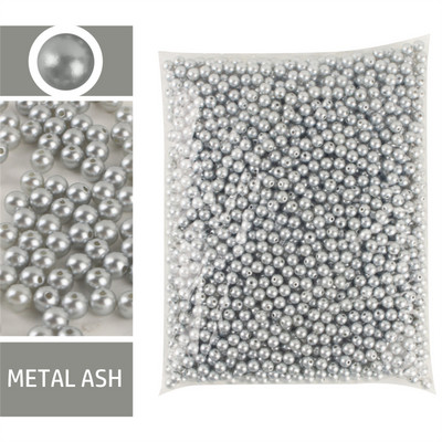 1000 de articole, 3-10 mm, formă rotundă, margele perle ABS pentru mărgele margele spațiale de producție din plastic DIY, lipire manuală