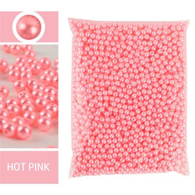 1000 de articole, 3-10 mm, formă rotundă, margele perle ABS pentru mărgele margele spațiale de producție din plastic DIY, lipire manuală