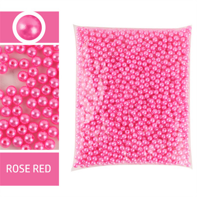 1000 de articole, 3-10 mm, formă rotundă, margele perle ABS pentru mărgele margele spațiale de producție din plastic DIY, lipire manuală