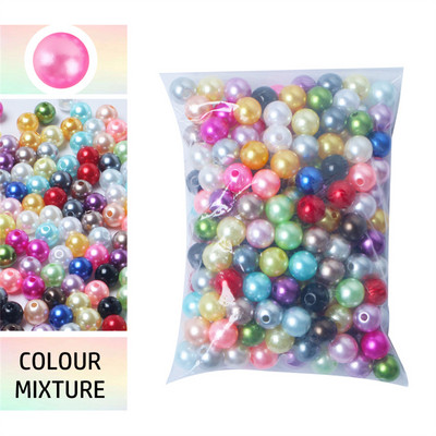 1000 de articole, 3-10 mm, formă rotundă, margele perle ABS pentru mărgele margele spațiale de producție din plastic DIY, lipire manuală