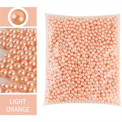 1000 de articole, 3-10 mm, formă rotundă, margele perle ABS pentru mărgele margele spațiale de producție din plastic DIY, lipire manuală