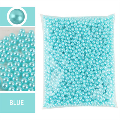 1000 de articole, 3-10 mm, formă rotundă, margele perle ABS pentru mărgele margele spațiale de producție din plastic DIY, lipire manuală
